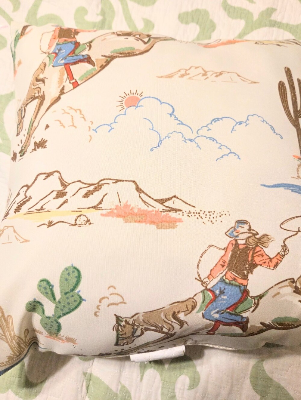 2 Western Rodeo Print Decorative Pillows - Picture 7 of 7
